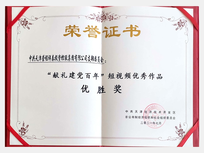 “獻禮建黨百年”短視頻優秀作品優勝獎